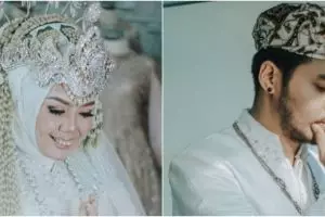8 Potret Elly Sugigi dan pasangan pakai baju pengantin