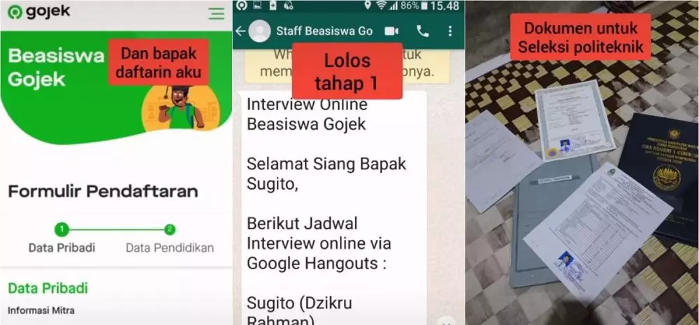 Pemuda lolos beasiswa TikTok/@dzikru.rahman