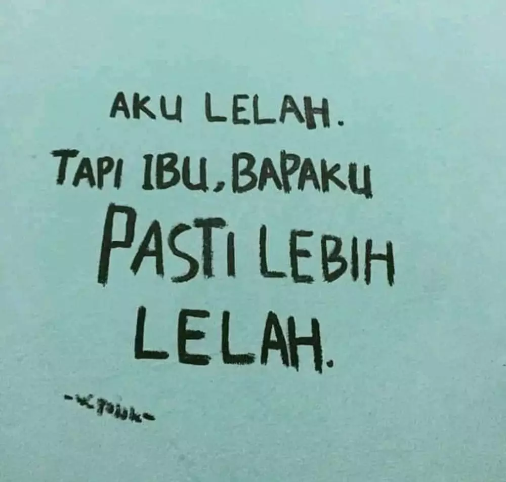 Tulisan tentang ortu di tembok Twitter