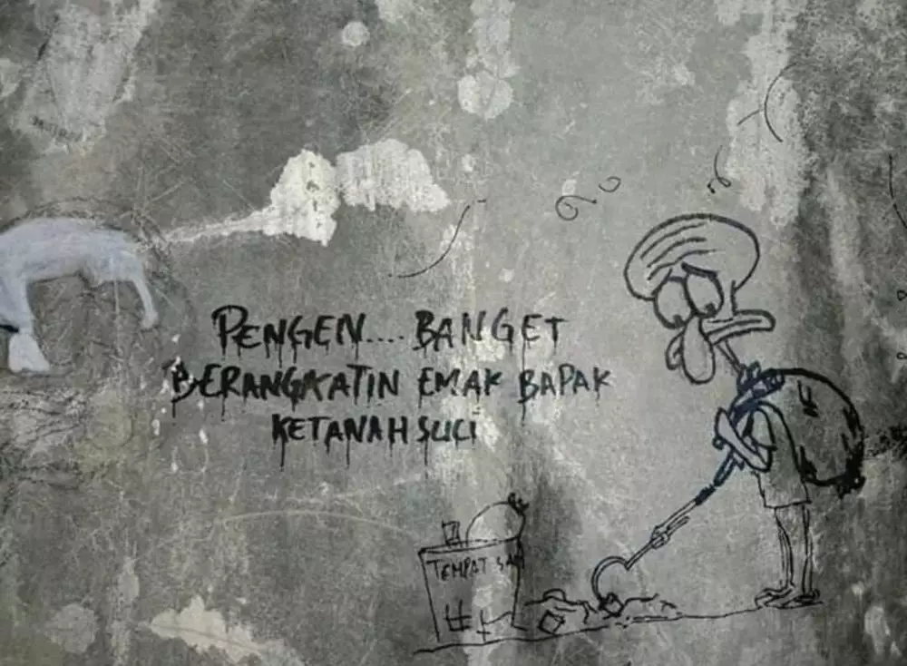 Tulisan tentang ortu di tembok Twitter