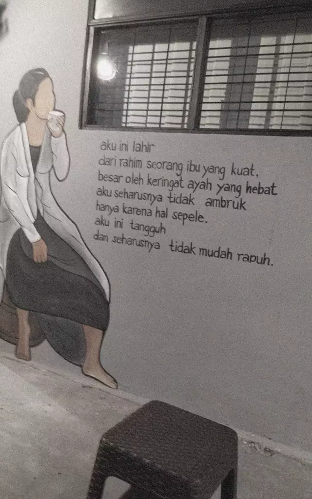 Tulisan tentang ortu di tembok Twitter