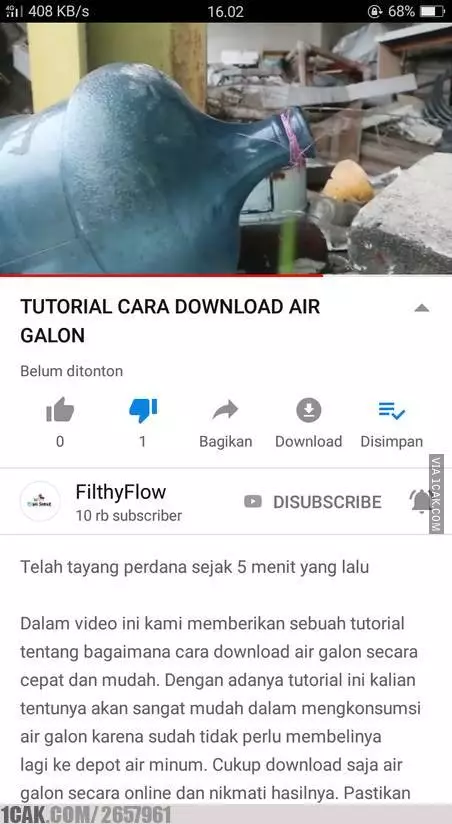 isi ulang air galon Berbagai Sumber