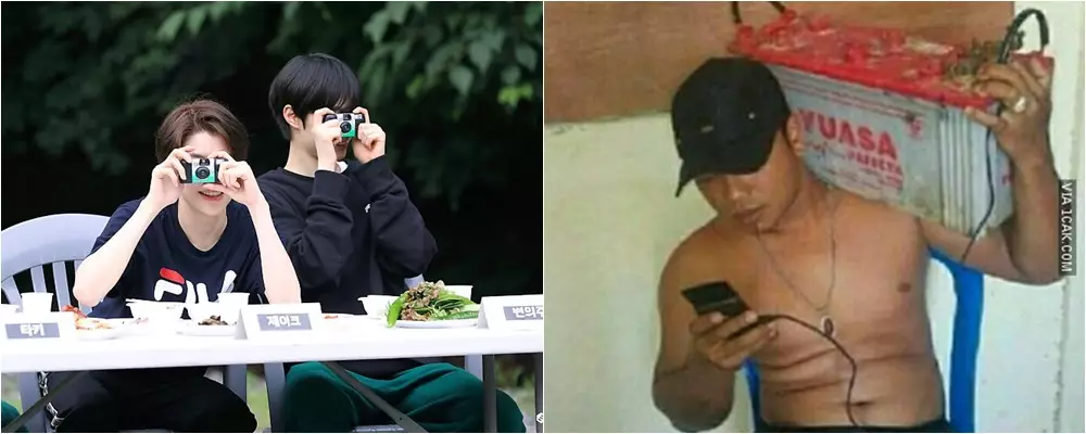 Orang motret vs objek foto Berbagai sumber