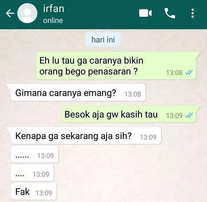 pertanyaan teman di WA Twitter