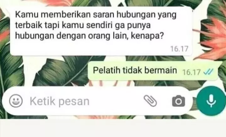 pertanyaan teman di WA Twitter