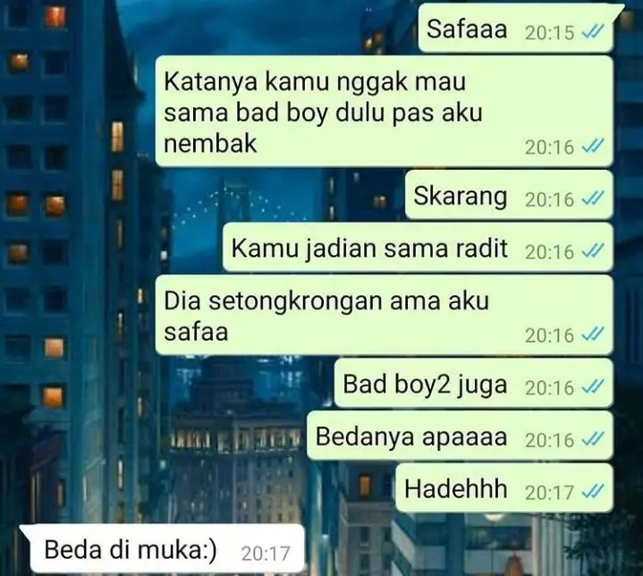 pertanyaan teman di WA Twitter