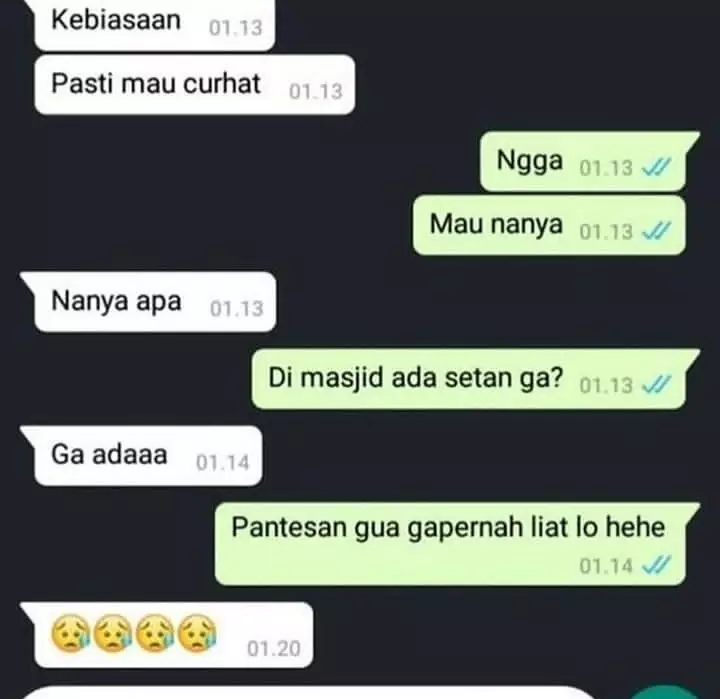 pertanyaan teman di WA Twitter