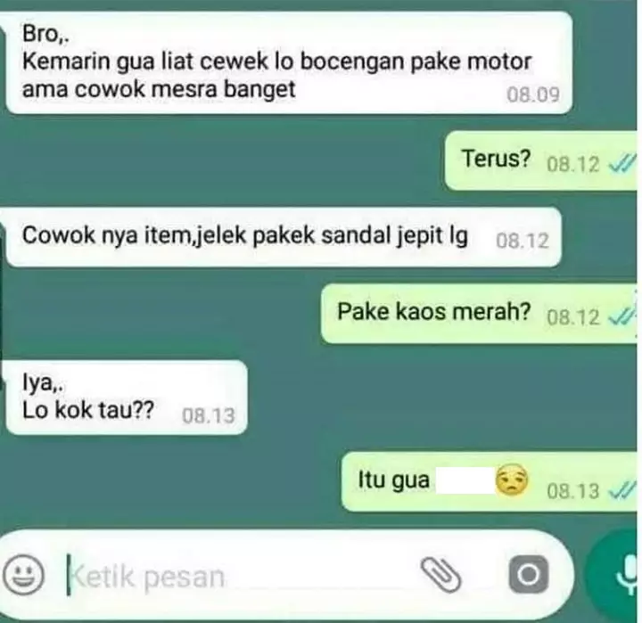 pertanyaan teman di WA Twitter