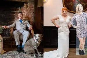 8 Potret pasangan yang nikah dengan cara unik, tamunya pakai cardboard