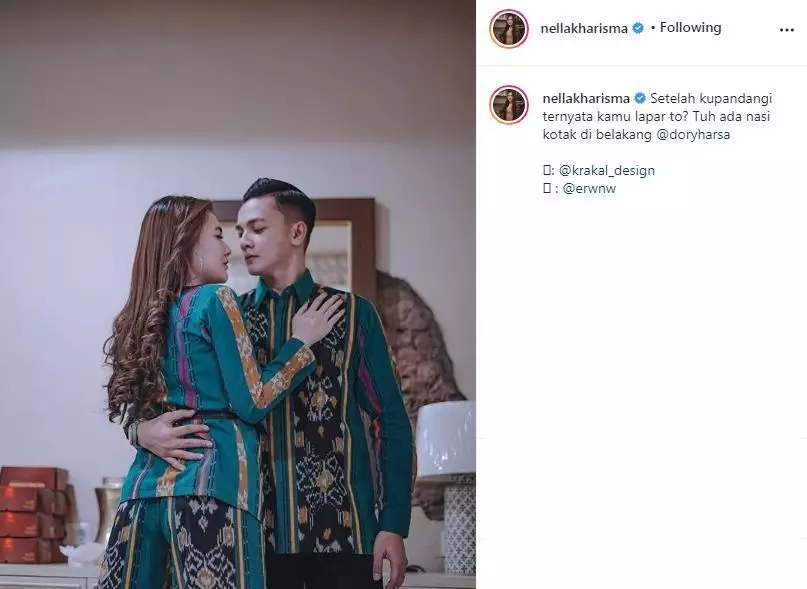 Gombalan Dory Harsa dan Nella Kharisma  Instagram