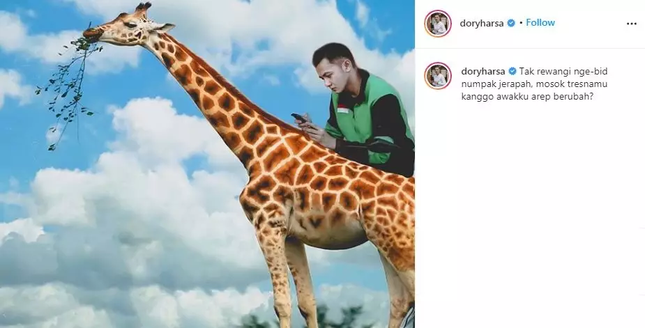 Gombalan Dory Harsa dan Nella Kharisma  Instagram