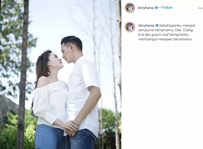 Gombalan Dory Harsa dan Nella Kharisma  Instagram