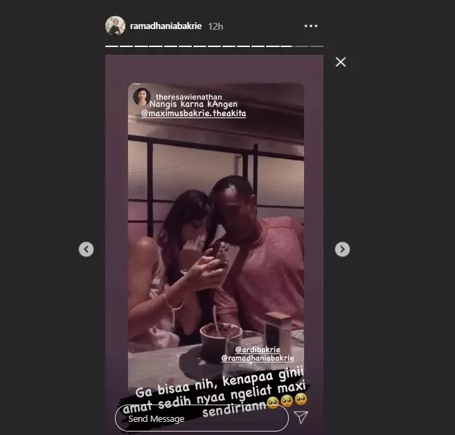 Nia menangis Ardi instagram 
