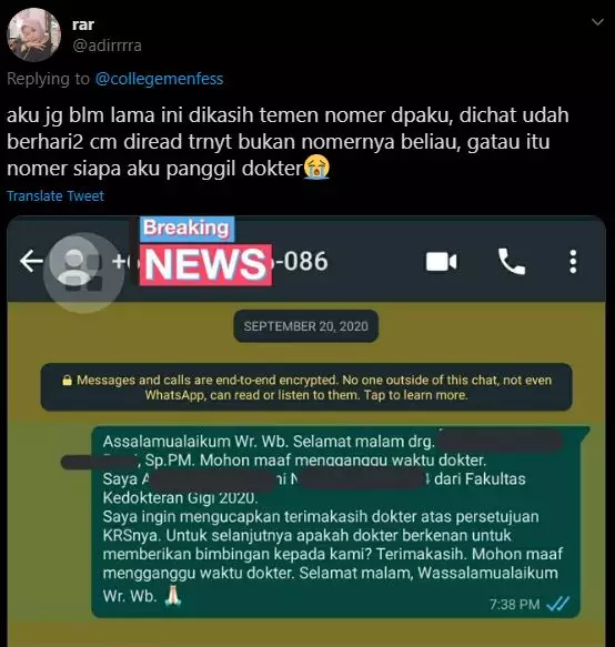 Chat salah sambung di WA berbagai sumber Chat salah sambung di WA berbagai sumber