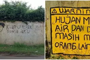 14 Tulisan lucu berkedok curhat di tembok ini bikin senyum ngenes