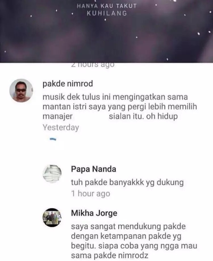 Komentar di video musik YouTube berbagai sumber Komentar di video musik YouTube berbagai sumber