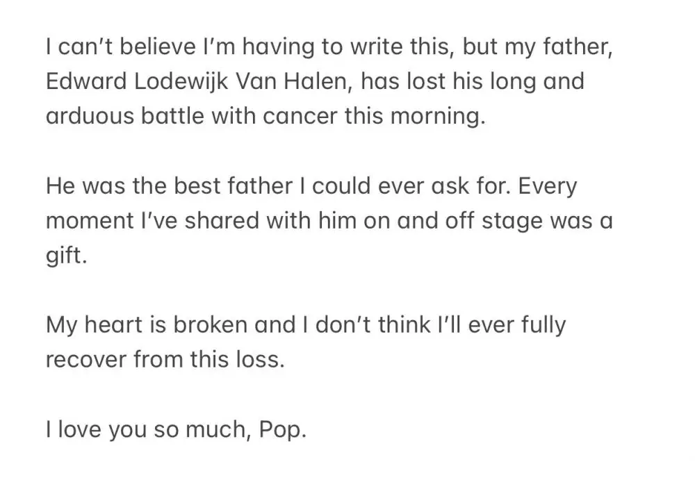 Eddie Van Helen wafat © 2020 brilio.net