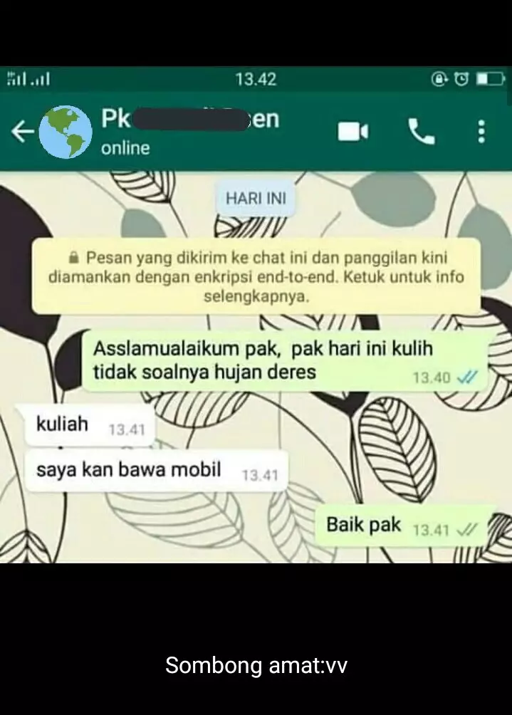 Chat lucu ngode dosen berbagai sumber Chat lucu ngode dosen berbagai sumber