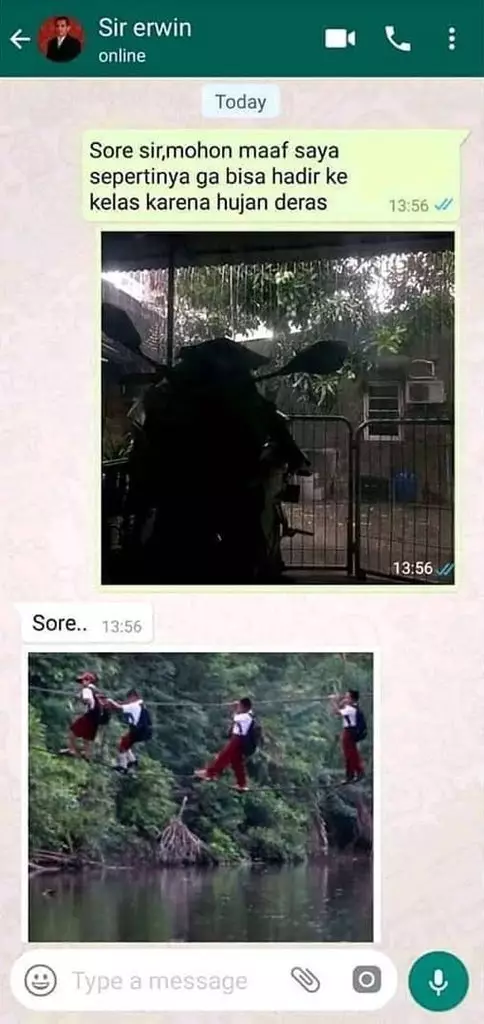 Chat minta maaf ke dosen Twitter