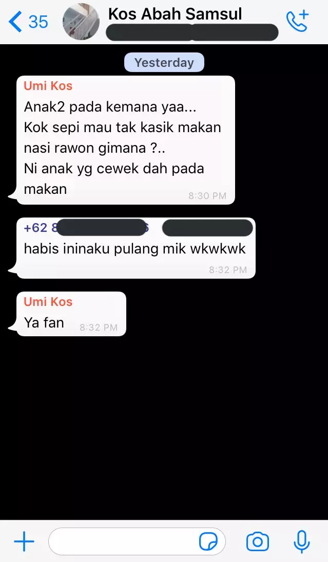 ibu kos bagi makanan Twitter