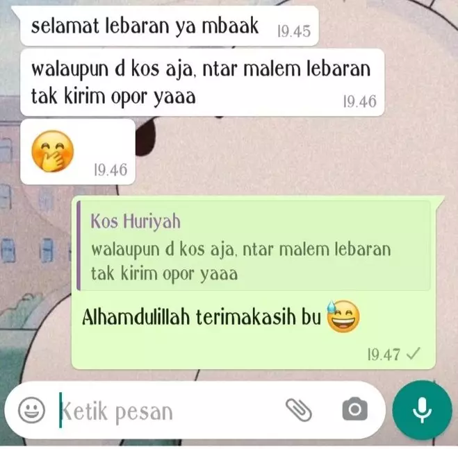 ibu kos bagi makanan Twitter