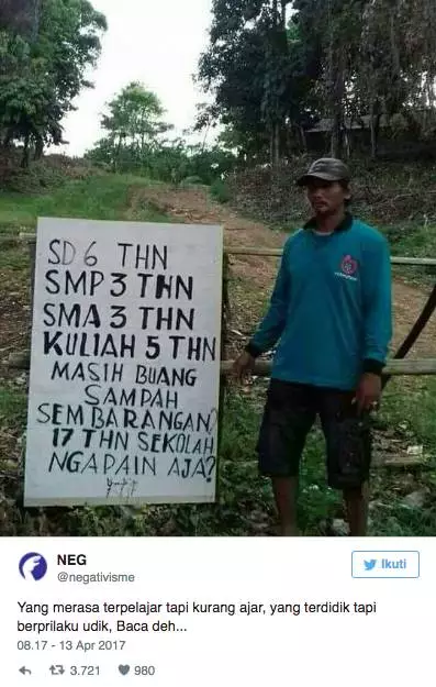 Spanduk lucu sampah Berbagai sumber