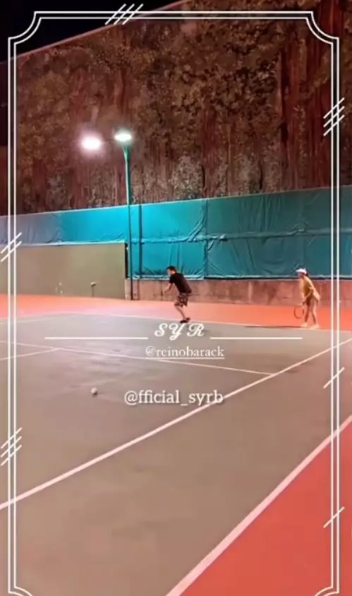 lapangan tenis Syahrini Instagram