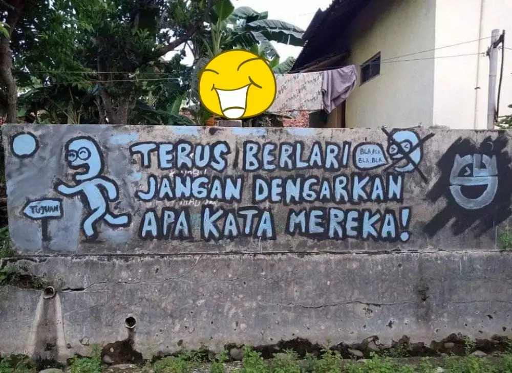 Tulisan motivasi di tembok Twitter Tulisan motivasi di tembok Twitter