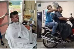 15 Aksi antimainstream orang potong rambut, bikin ngelus dada