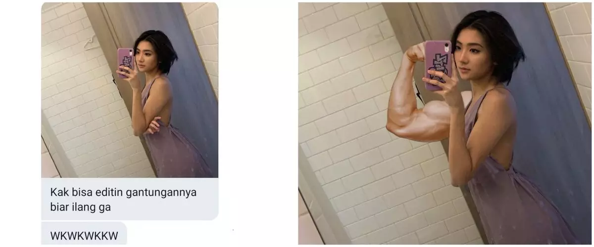 10 Wanita ini minta fotonya dieditin biar keren, hasilnya bikin ngakak