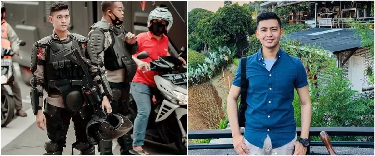 10 Potret Muhammad Chaerul, polisi yang viral saat demo UU Cipta Kerja