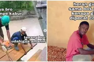 10 Caption foto momen apes ini bikin meringis sambil tahan tawa