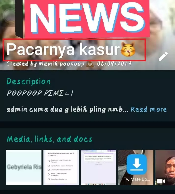 Nama grup chat WA Twitter