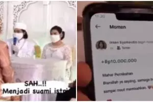Viral pernikahan dengan mahar saldo Rp 10 juta di aplikasi ojek online