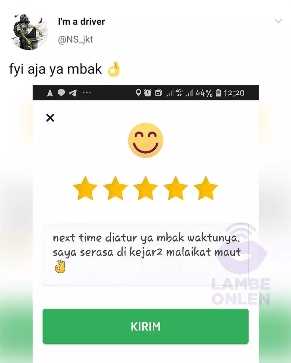 Testimoni bintang 5 di ojol Instagram Testimoni bintang 5 di ojol Instagram