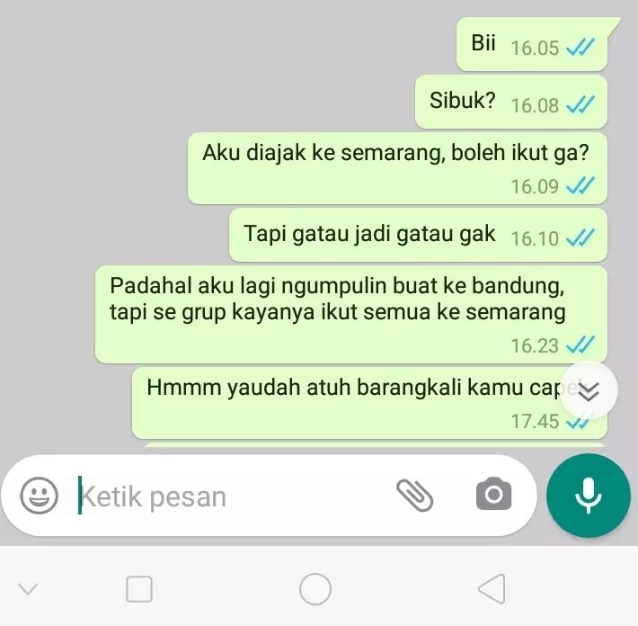 Chat dicuekin pacar Twitter