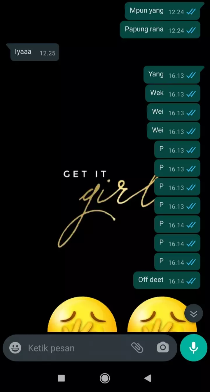 Chat dicuekin pacar Twitter