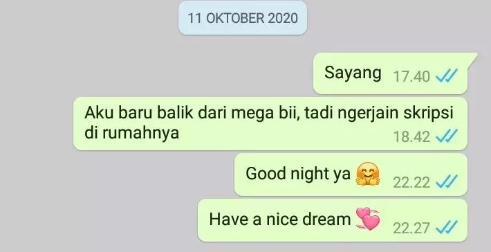 Chat dicuekin pacar Twitter