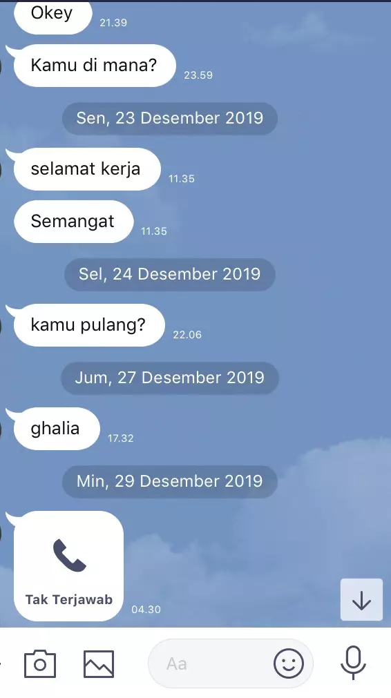 Chat dicuekin pacar Twitter