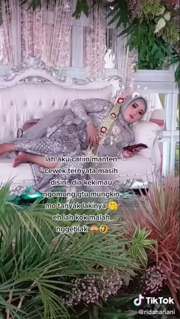 Pasangan menikah santai TikTok/@ridahariani
