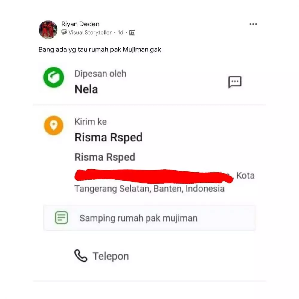 Catatan order customer ojol berbagai sumber Catatan order customer ojol berbagai sumber