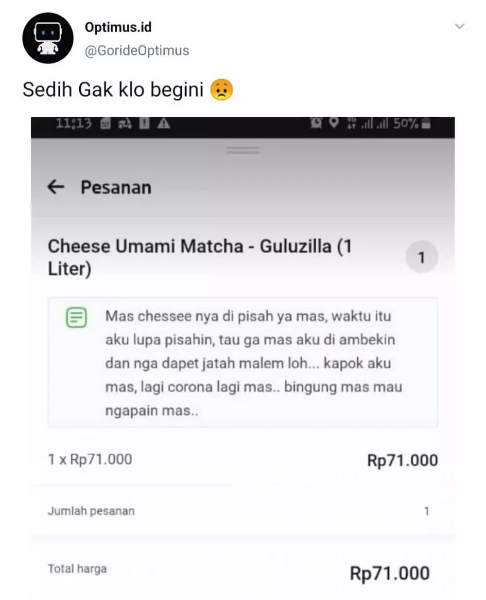 Catatan order customer ojol berbagai sumber Catatan order customer ojol berbagai sumber