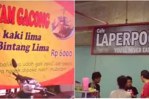 22 Spanduk lucu rumah makan bikin gagal paham