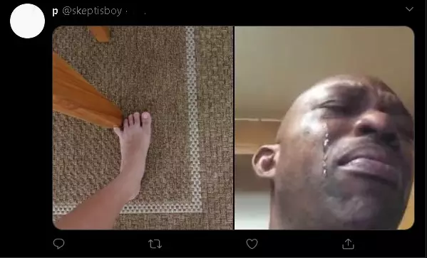 Meme jari kaki kena meja Berbagai sumber