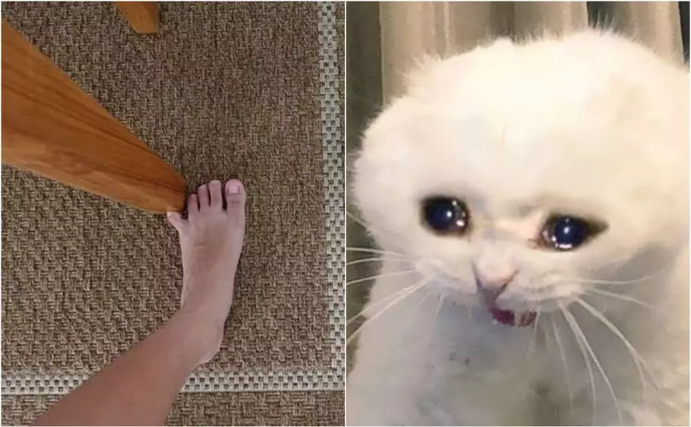 Meme jari kaki kena meja Berbagai sumber