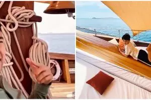 10 Potret kapal yang disewa Raffi Ahmad di Labuan Bajo, bak hotel