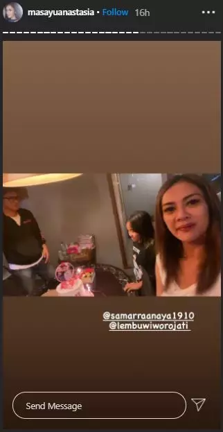 Masayu dan lembu di ultah anak © 2020 brilio.net