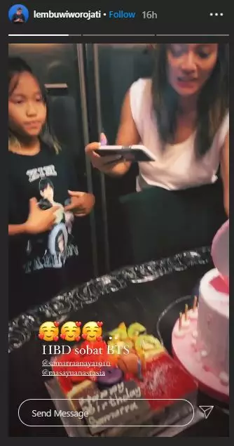 Masayu dan lembu di ultah anak © 2020 brilio.net