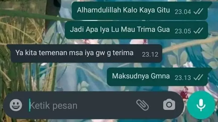 kode ditolak cewek Twitter