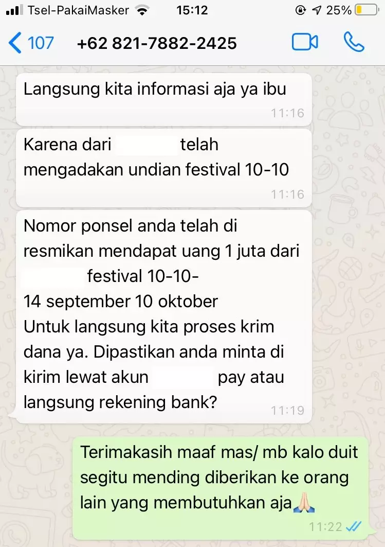 Chat lucu dari penipu berbagai sumber